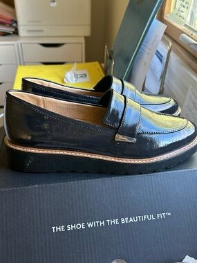 Naturalizer Black Patent Leather Penny Loafers for Men